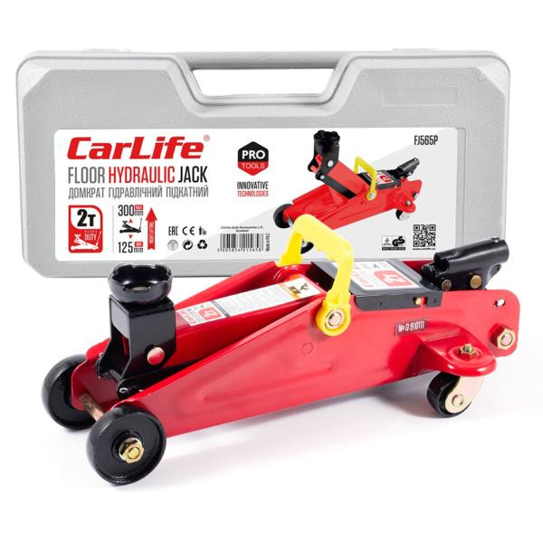 Купити Домкрат підкатний CarLife 2т 125-305мм у кейсі FJ565P