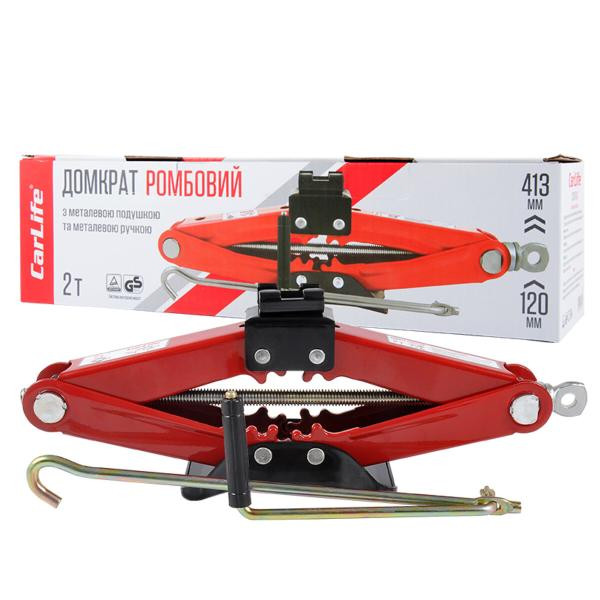 Купити Домкрат ромбовий CarLife 2т 120-413мм SJ224