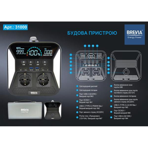 Buy Brevia 1000w Lifepo4 charging station