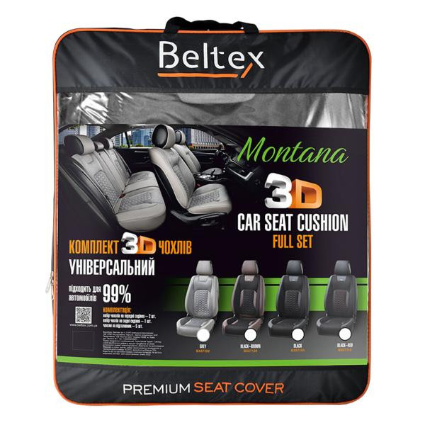 Buy Set, 3D Beltex Montana seats covers, grey