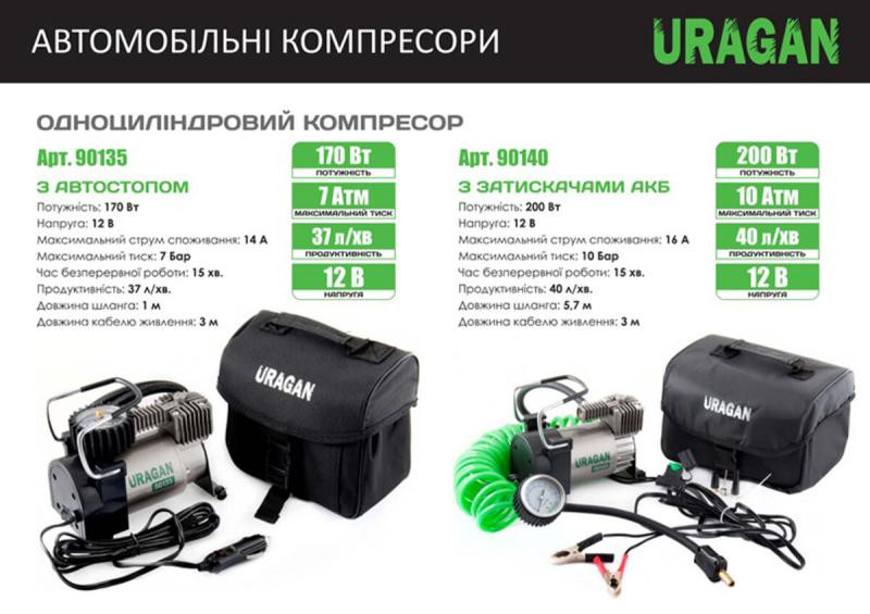 Buy Compressor Automobile Uragan with Square Squads