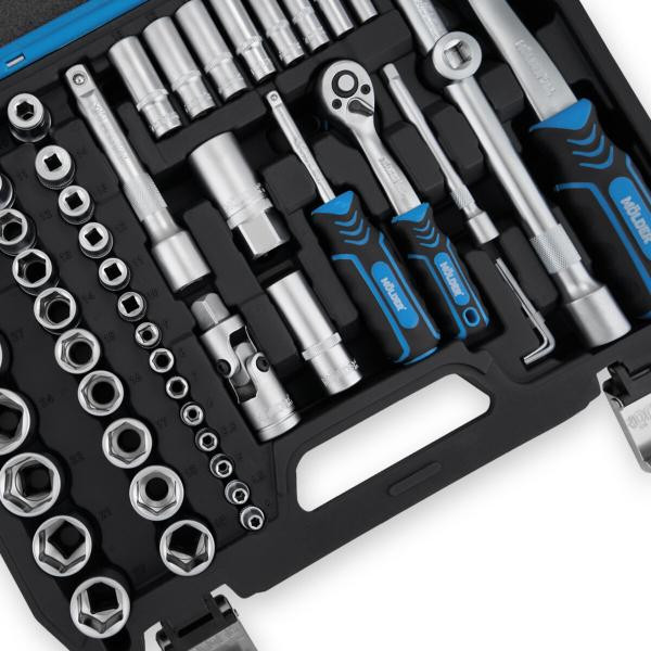 Buy Professional set of tools in the Mölder Case 1/2 ", 1/4" 72 T, CR-V, 108Do.