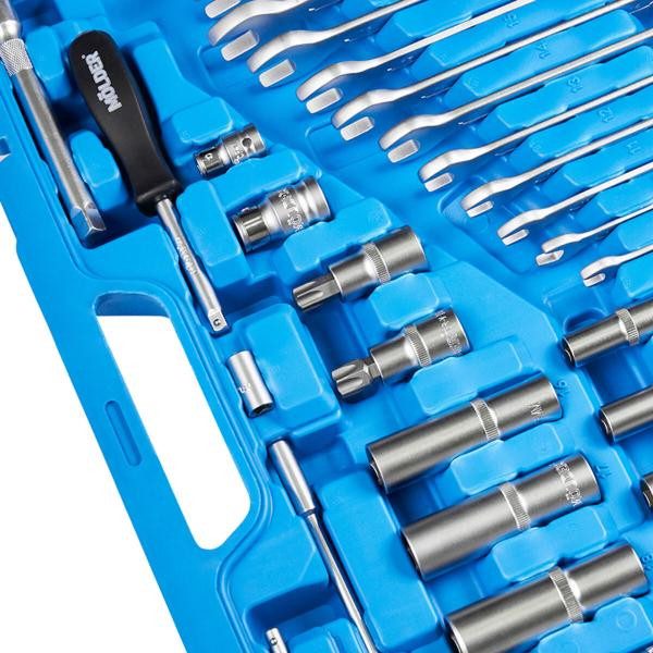 Buy Professional set of tools in the Mölder Case 1/2 ", 1/4", 3/8 "72t, CR-V, 219OD.