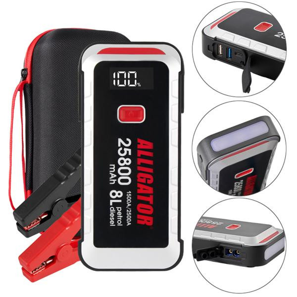 Купити Пусковий пристрій Alligator Jump Starter 1500A/2500A 25800mAh зі Smart-клемами