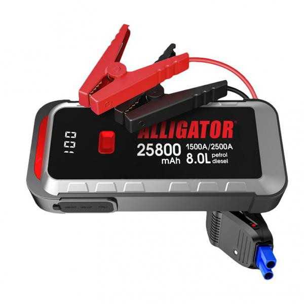 Купити Пусковий пристрій Alligator Jump Starter 1500A/2500A 25800mAh зі Smart-клемами
