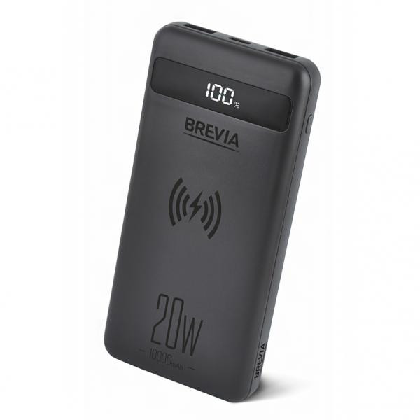 Buy Power Bank) Brevia 10000Mah 20w Wireless Qi10w Li-Pol, LCD