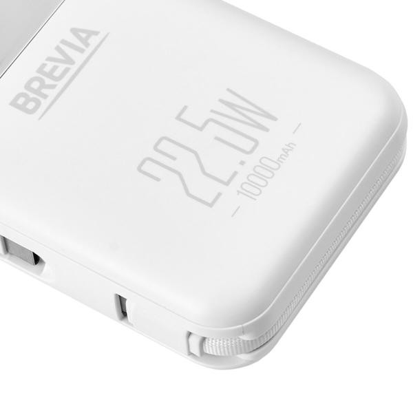 Buy Power Bank) Brevia 10000Mah 22.5w Type-C+Lightning Cable, Li-Pol, LCD