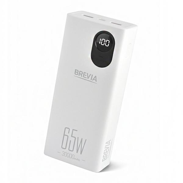 Buy Universal mobile battery Brevia 30000Mah 65W Li-Pol, LCD