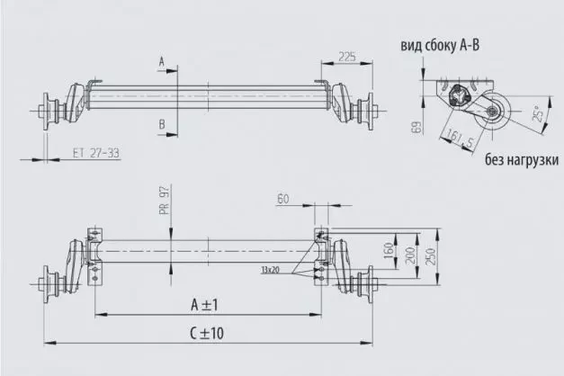 Buy The AL-KO torsiona is 1,100 kg 1600 mm (112x5)