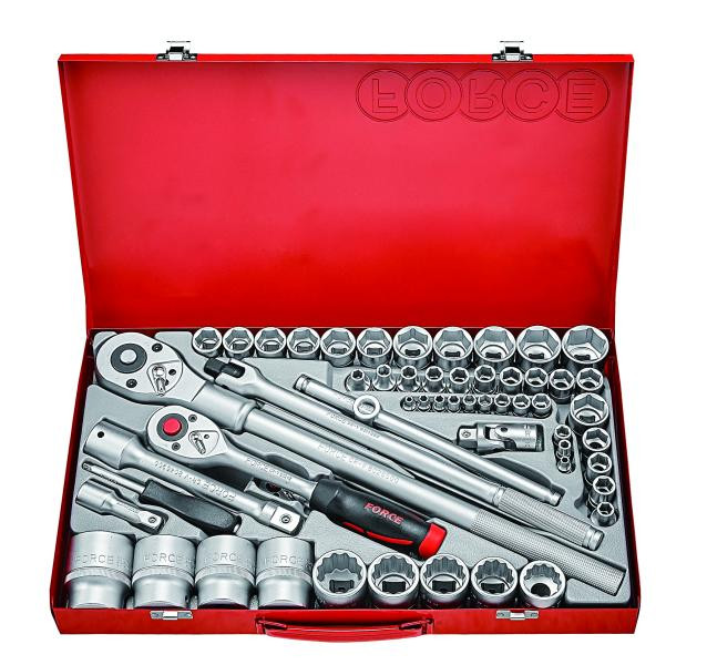 Купити 1/4",1/2" и 3/4" Набор инструмента ММ и SAE 65 пр. (FORCE 4652)