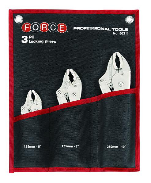 Купить Набор зажимов с фиксатором 3 пр. (125 мм, 175 мм, 250 мм) (FORCE 50311)