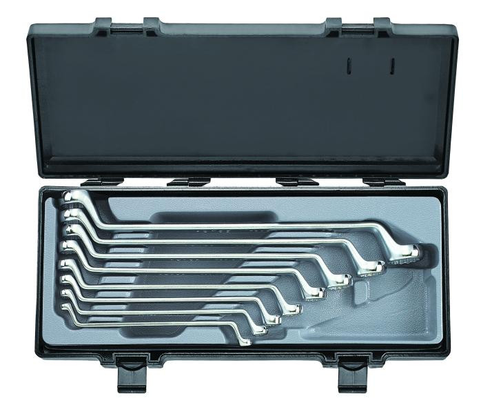 Купити Набор ключей накидных, отогнутые на 75° 8 пр. (6-23 мм) (FORCE 5081)