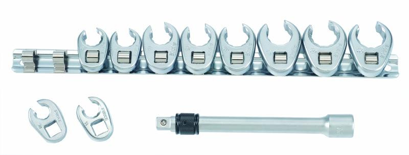 Купити 3/8" Набор ключей разрезных односторонних с удлинителем 11 пр. (FORCE 51110)