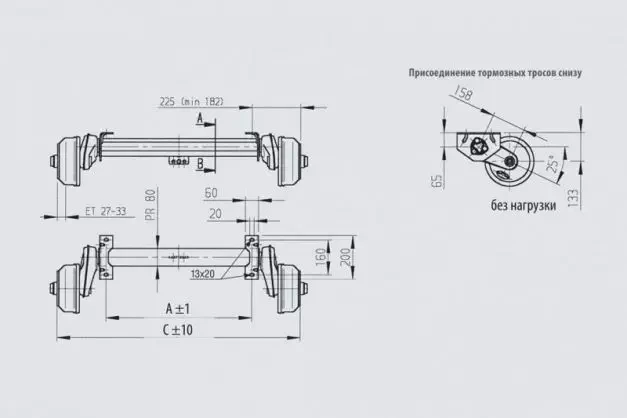 Buy Torssiona AL-KO brakes 1000 kg 1450 mm (112x5)