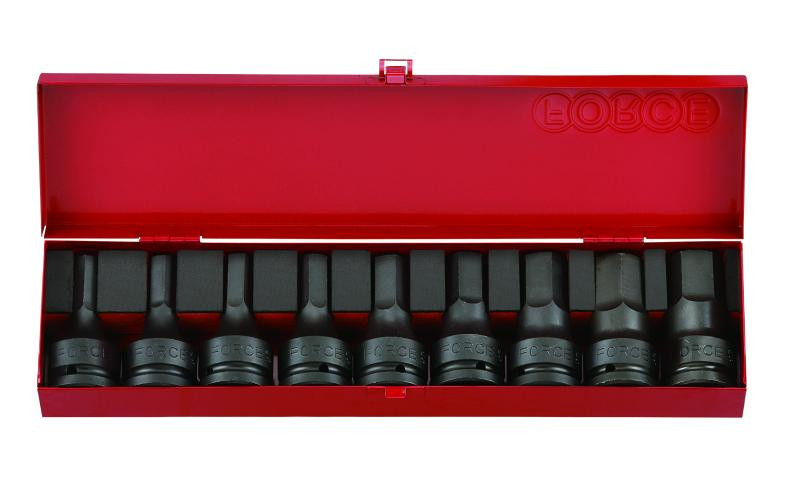 Купити 3/4" Набор головок-бит 6-гр. ударных 9 пр. (14-32 мм) (FORCE 6091)