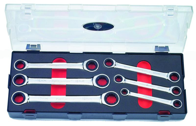 Купить Набор ключей накидных трещоточных 6 пр. (FORCE K50625)