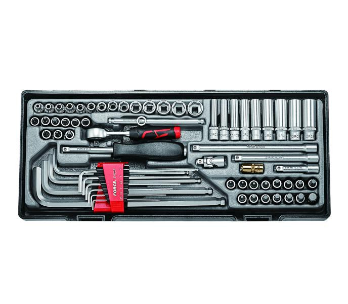 Купити 1/4" Набор инструмента 6-гр. 65 пр. (в ложементе) (FORCE T2641)
