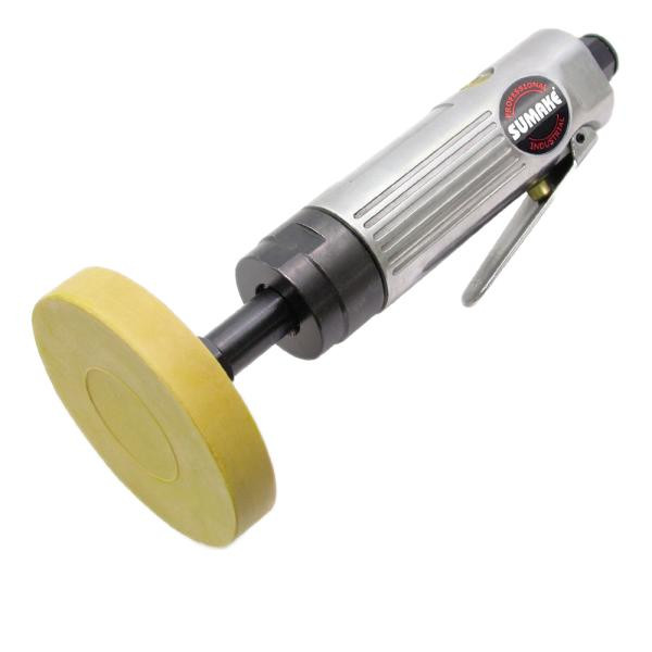 Купити Пневматическая цилиндрическая машинка с резиновым зачистным диском 4000 об/мин (Sumake ST-6634)