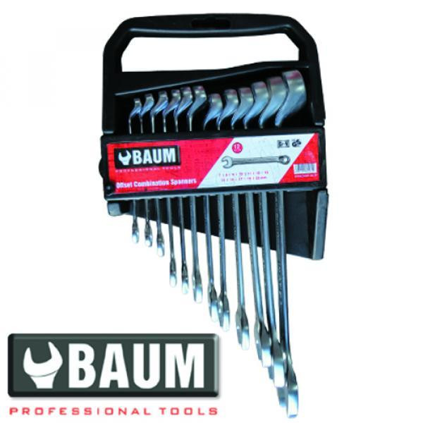 Купить Набор ключей рожково-накидных отогнутых на 75° в пласт. держателе 12 пр. (7-22 мм) (BAUM 40-12MP)