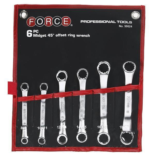 Buy A set of keys of kicks, driven on 45 ° 6 BC (8-19 mm) (Force 50624)