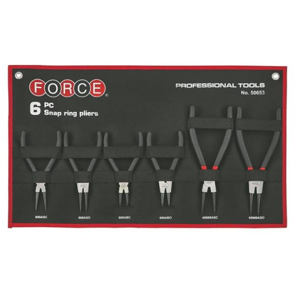 Купить Набор съемников стопорных колец 6 пр. на полотне (FORCE 50653)