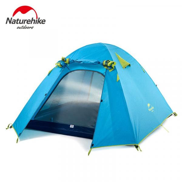 Купить Намет чотиримісний Naturehike P-Series NH18Z044-P 210T/65D, блакитний