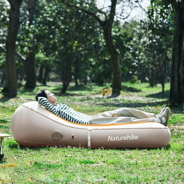 Buy Mattress inflatable single with a heading and built -in pump Naturehike CNH222DZ027, beige