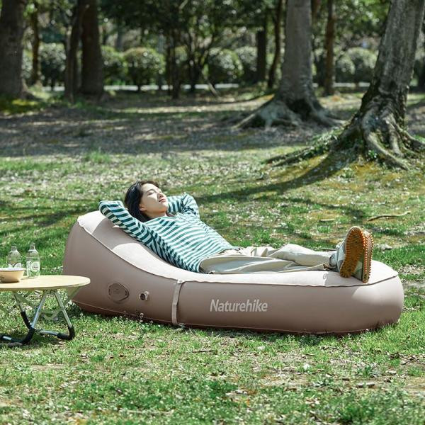 Buy Mattress inflatable single with a heading and built -in pump Naturehike CNH222DZ027, beige