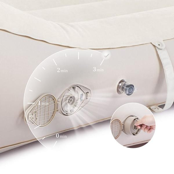 Buy Mattress inflatable single with a heading and built -in pump Naturehike CNH222DZ027, beige