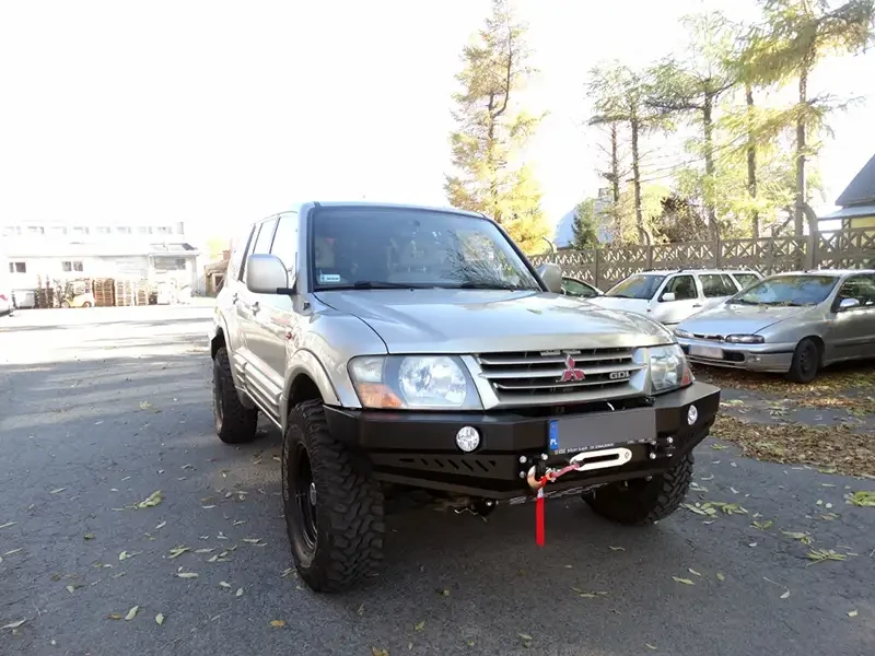 Buy Front bumper without mitsubishi pajero III 05-10 f4x4
