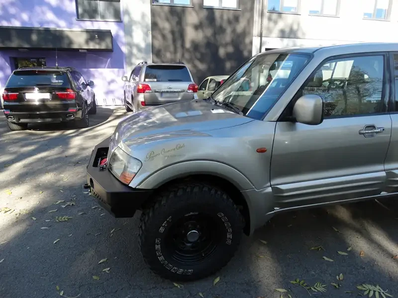 Buy Front bumper without mitsubishi pajero III 05-10 f4x4