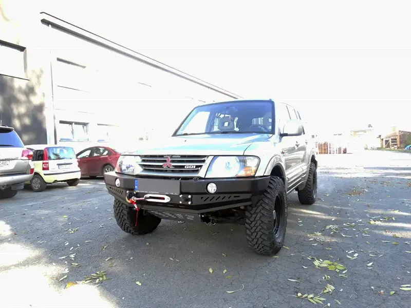Buy Front bumper without mitsubishi pajero III 05-10 f4x4
