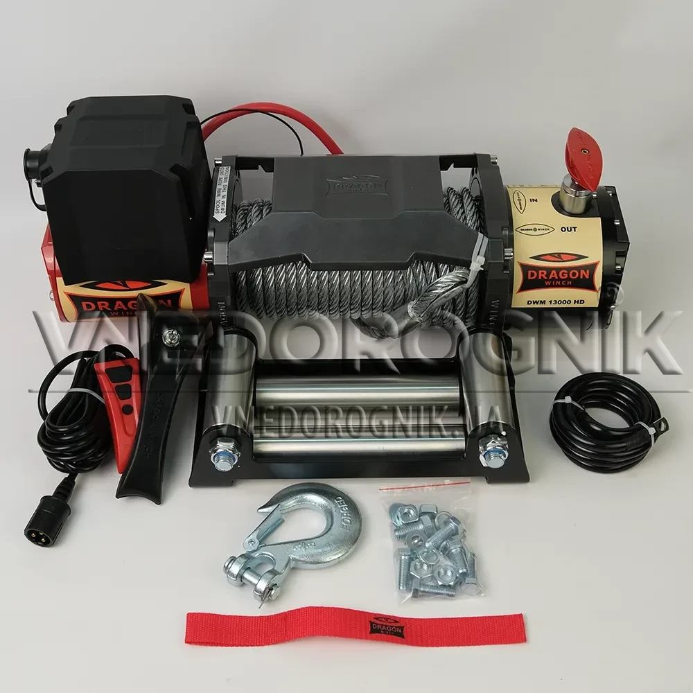 Купити Лебідка автомобільна електрична Dragon Winch DWM 13000 HD 12 В трос 20 м