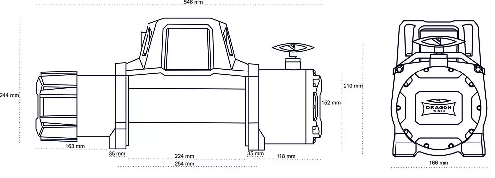 Купити Лебідка електрична Dragon Winch DWM 13000 ST S 12 В трос 30 м