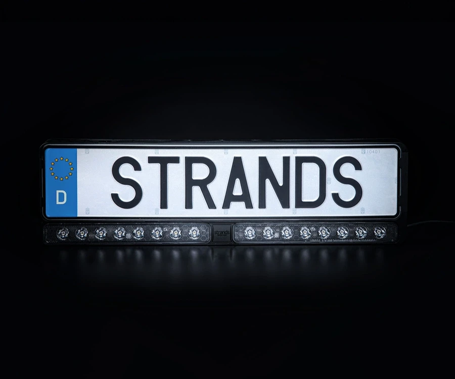 Buy License plate frame with built-in Strands Siberia Nuuk E-Line Duo