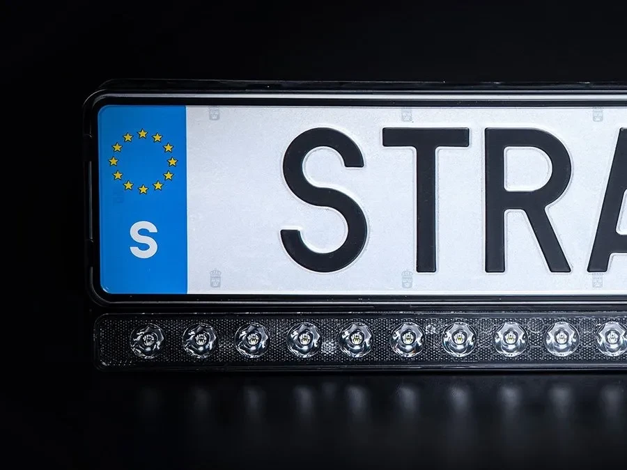 Buy License plate frame with built-in Strands Siberia Nuuk E-Line LED panel