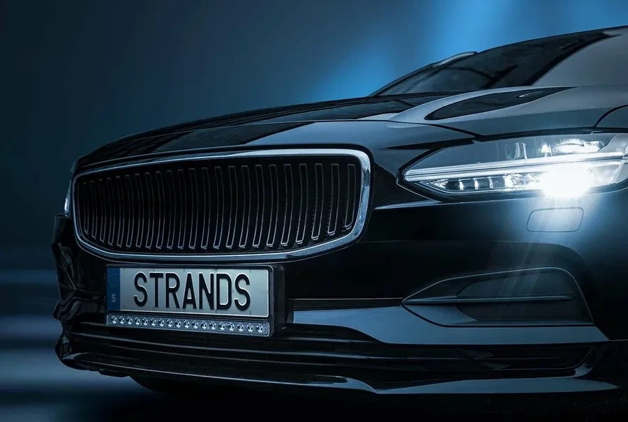 Buy License plate frame with built-in Strands Siberia Nuuk E-Line LED panel