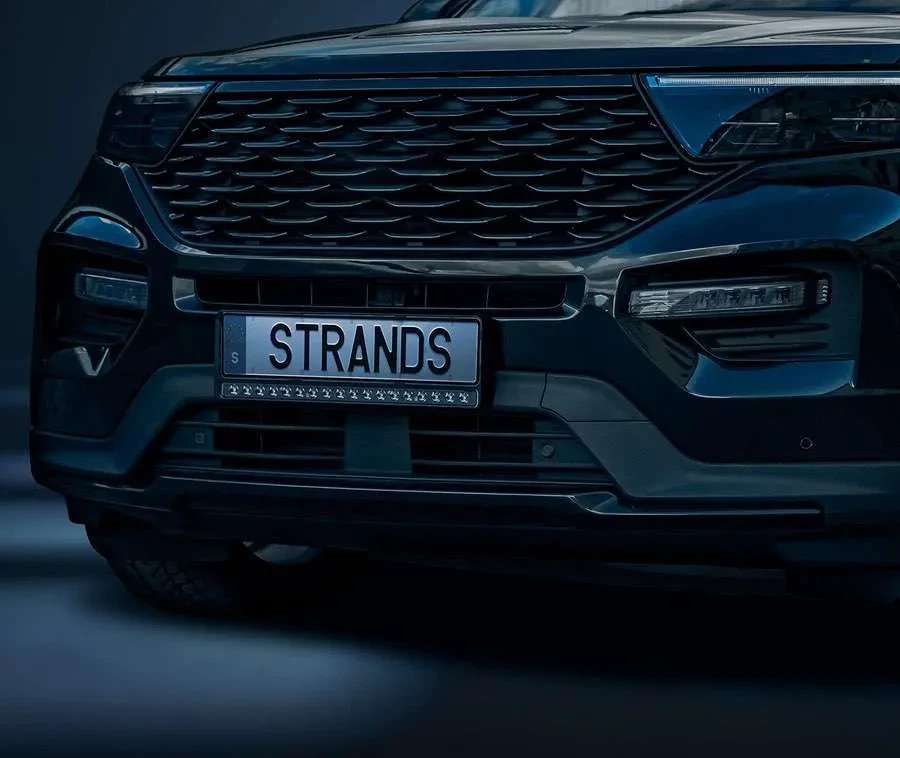 Buy License plate frame with built-in Strands Siberia Nuuk E-Line LED panel