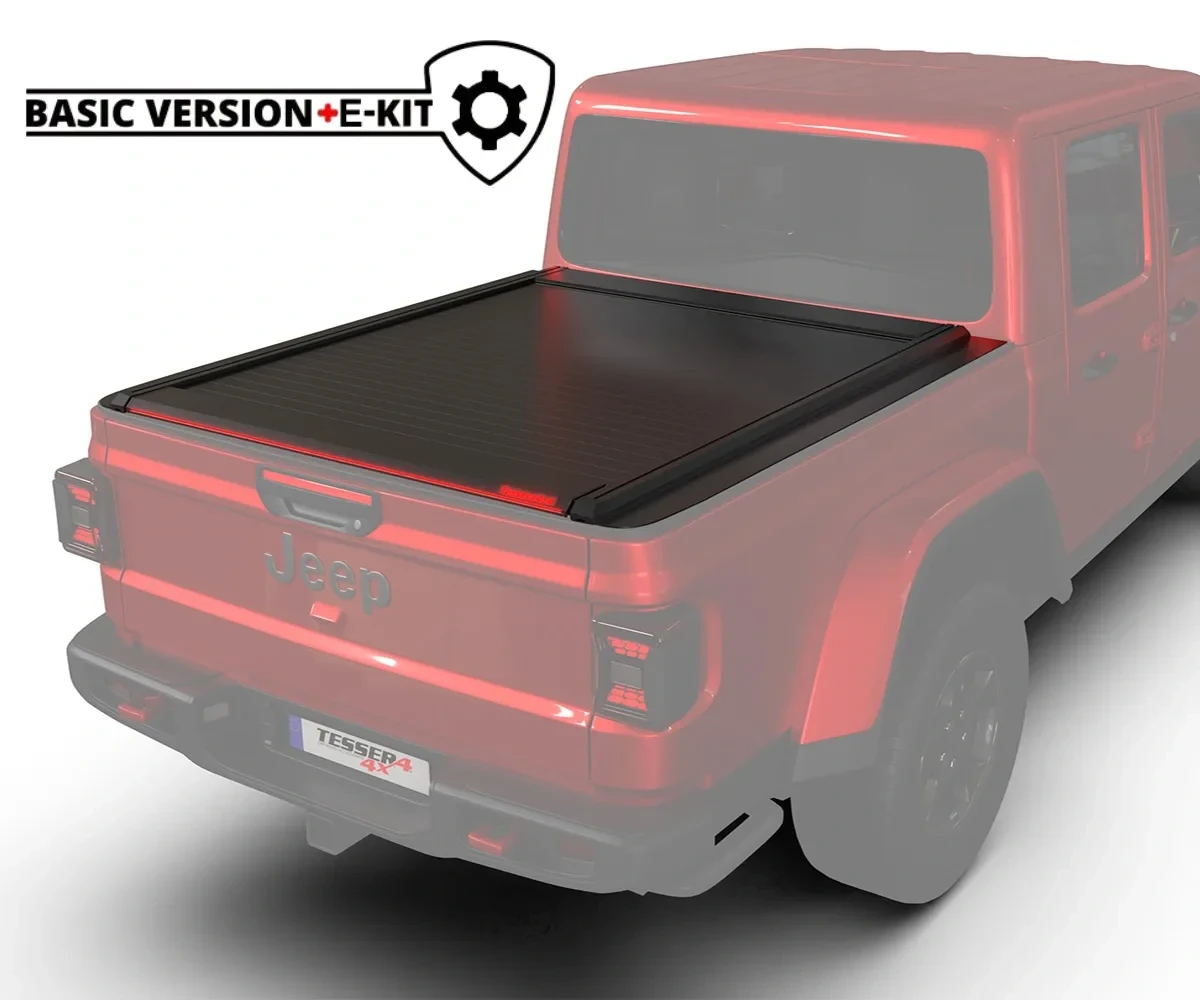 Купить Ролет для Jeep Gladiator 2020+ Tessera Roll+ (Basic + E-KIT) матовый черный