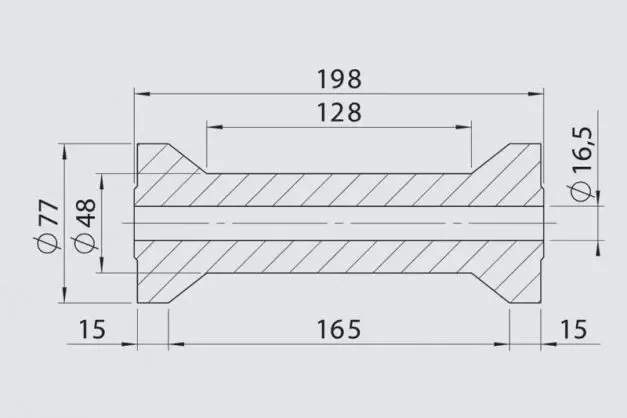 Купити Кільовий ролик AL-KO 77х198 / 16.5 мм