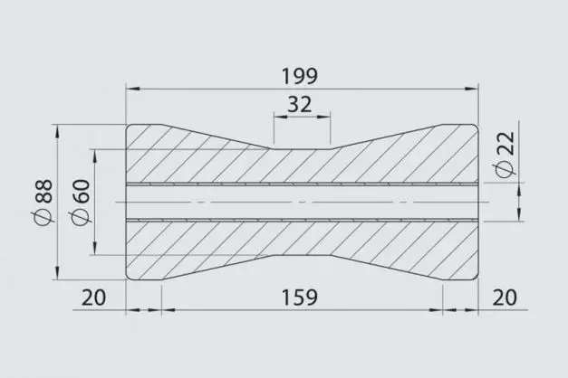 Buy AL-KO Circle with a metal sleeve 88 x 199/22 mm