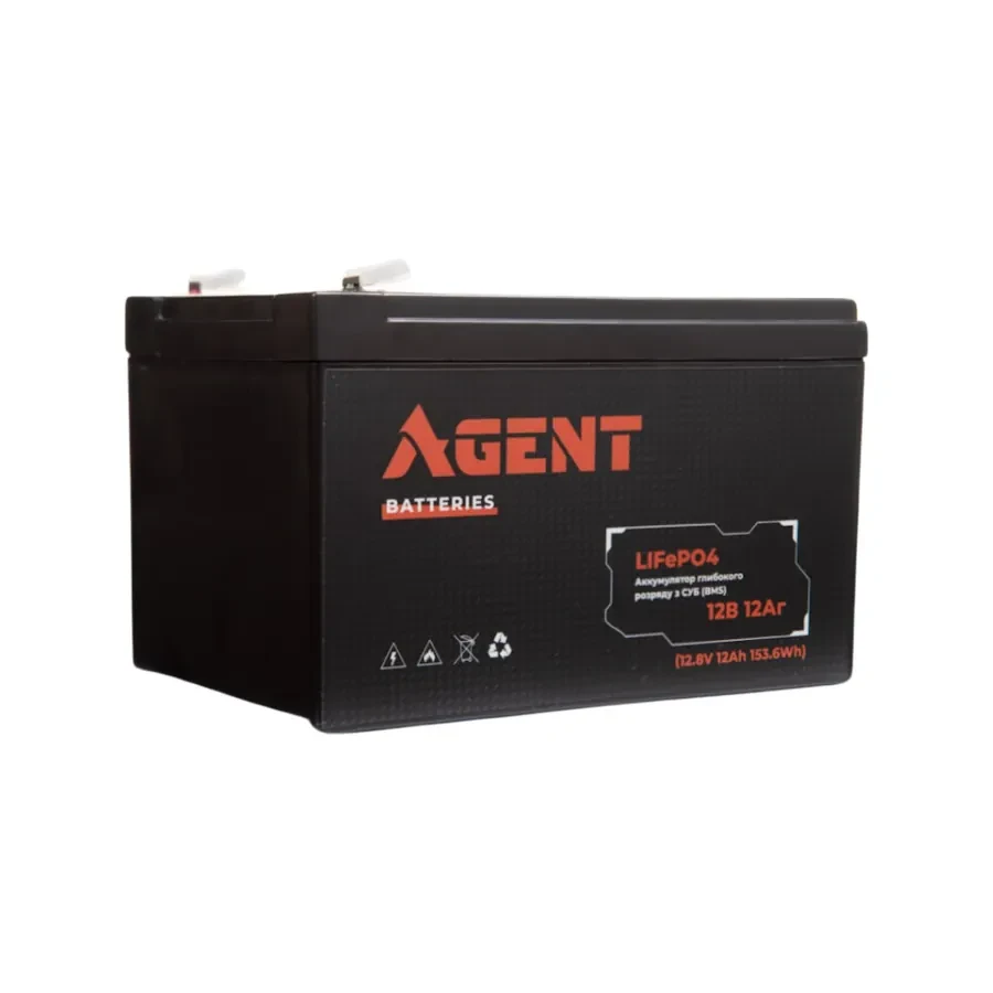 Купити Акумулятор глибокого розряду LiFePO4 AGENT 12V 12Ah IFM12-120E2 151*94*99MM