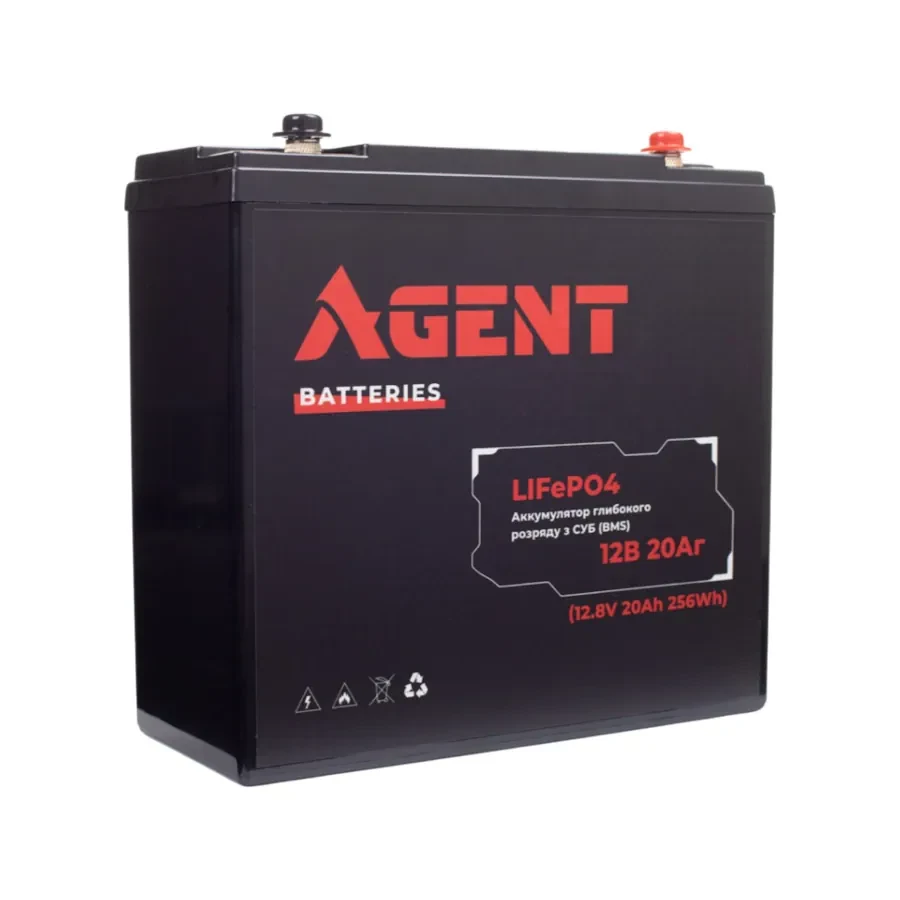 Купить Аккумулятор глубокого разряда LiFePO4 AGENT 12V 20Ah IFM12-200E2