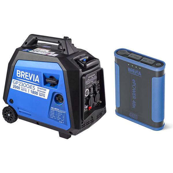 Buy Set Generator Brevia Inverter 2,0KW (Nom 1.8kW) with electrical starter + Power Bank) Brevia Epower 48hh