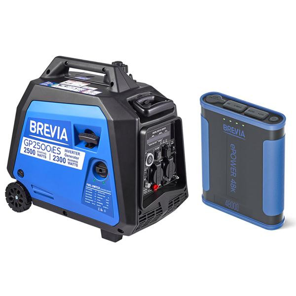 Buy Set Generator Brevia Inverter 2,5kW (Nom 2,3KW) with electrical starter + Power Bank) Brevia Epower 48hh