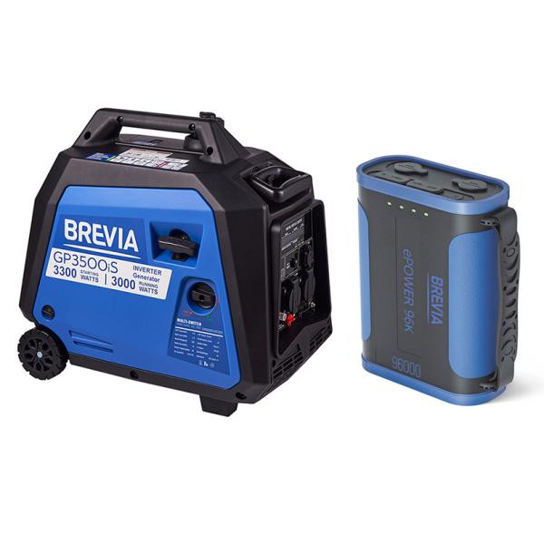 Buy Set Generator Brevia Inverter 3,3KW (Nom 3.0kW) + Power Bank) Brevia Epower 96h