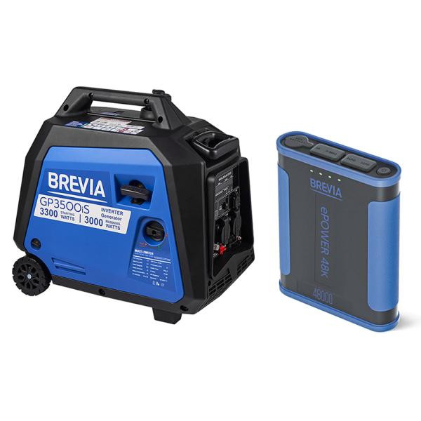 Buy Set Generator Brevia Inverter 3,3KW (Nom 3.0kW) with electrical starter + Power Bank) Brevia Epower 48hh
