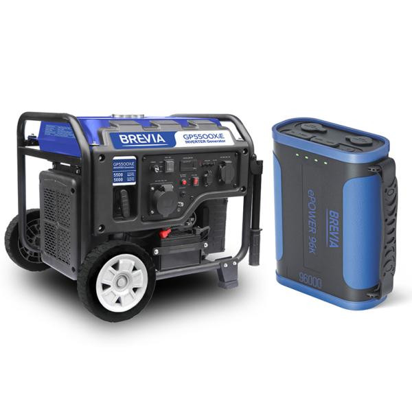 Buy Set Generator Brevia 5,5kW (Nom 5.0kW) with electrical starter + Power Bank) Brevia Epower 96h