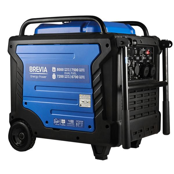 Buy BREVIA generator Inverter Gasozobenzynosine 8.0kW (Nom 7.5kW) with electrical starter