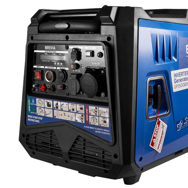 Buy BREVIA generator Inverter Gasobenzynosine 5.5kW Dual Fuel (Nom 5.0kW) with electrical starter